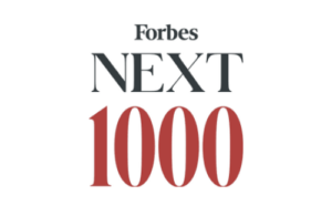 Forbes next 1000 logo: recognizing up-and-coming small businesses and inspiring entrepreneurs.